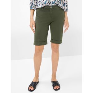 Brax Dames Bermuda  Style MIA B, donkergroen, maat 36