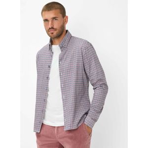 Brax Heren  Style DANIEL velvet, donkerrood, maat M