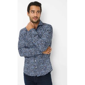 Brax - Style HAROLD - Overhemd - Blauw - Licht Flanel - Puur Katoen