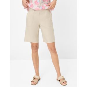 Brax Dames Bermuda  Style MEL B SOFT GREIGE, lichtbeige, maat 40