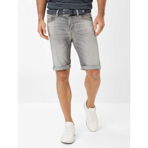 Brax Heren Bermuda  Style CHRIS SLATE GREY USED, denim mediumgrijs, maat 36