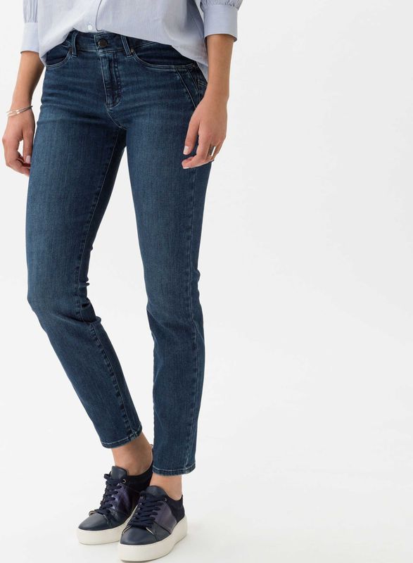 BRAX Dames Ana Sensation Duurzame Five-Pocket Jeans - Regular Blauw