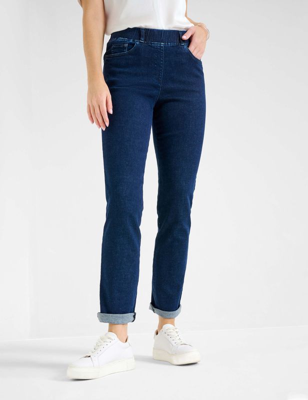 Raphaela by Brax - Lavina Joy - Jeans - Donkerblauw - Super Slim Fit, Stretchkatoen, Swarovski-elementen