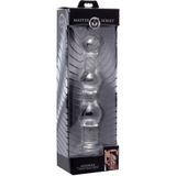 Mammoth 3 Bumps Glass Dildo - Clear