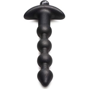 25X Vibrating Silicone Anal Beads + Remote Control - Black