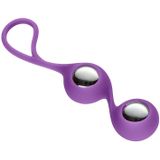 Duo Kegel Balls With Sleeve - Purple and Silver