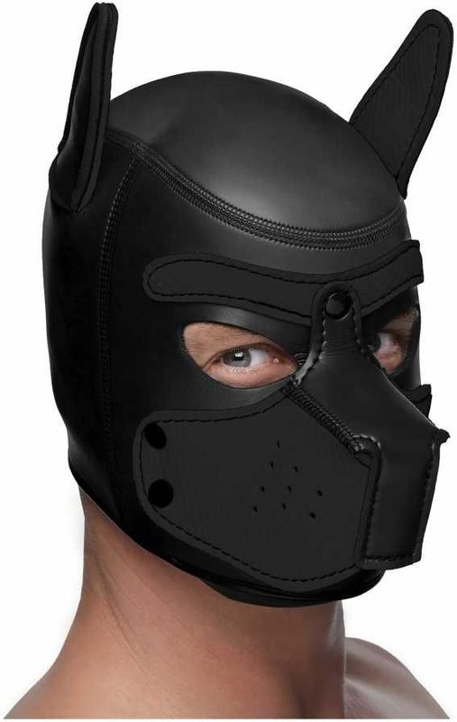 Spike Neoprene Puppy Hood - Black
