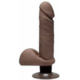 The D - Perfect D with Balls Vibrating - 7 Inch - Chocolate