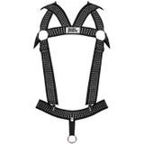Male Power Elastisch Harnas met Studs - S black One Size