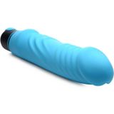 XL Bullet & Ribbed Silicone Sleeve - Blue