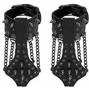 Ouch! Skulls and Bones - Handcuffs with Spikes and Chains -
