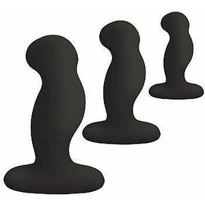 ANAL STARTER KIT 3 Solid Sillicone Anal Plugs - Black