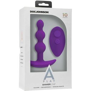 A-Play - SHAKER - Silicone Anal Plug with Remote - Purple