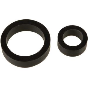 Titanmen - Silicone Cock Rings - Double Pack Black