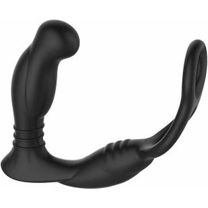 SIMUL8 Vibrating Dual Motor Anal Cock and Ball Toy - Black
