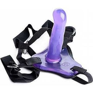Comfort Ride Strap On Harness with Purple Dildo - Purple
