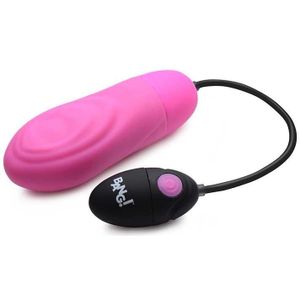 7X Pulsing Rechargeable Silicone Bullet - Pink