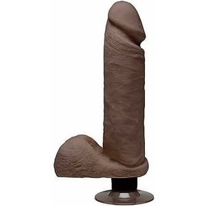 The D - Perfect D with Balls Vibrating - 8 Inch - Chocolate