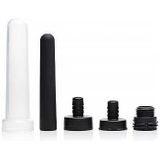 Travel Enema Water Bottle Adapter Set - 5 pieces - Black