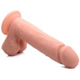 9 Inch Vibrating Remote Control Silicone Dildo with Balls - Fles