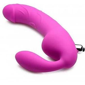 ROYAL RIDER Vibrating Silicone Strapless Strap On - Purple