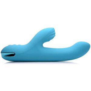 Silicone Pulsating and Vibrating Rabbit - teal -
