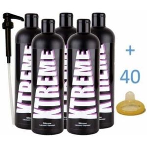 * Xtreme® Silicone Glijmiddel 500ML (5 flessen)