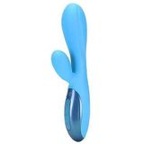 UltraZone -  Excite 6x Rabbit Style Silicone Vibe - Blue