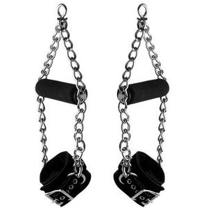 Fur Lined Nubuck Leather Suspension Cuffs with Grip