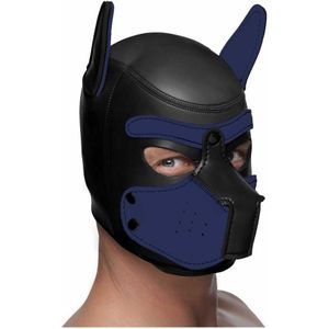 Neoprene Puppy Hood - Black and Blue