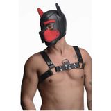 Neoprene Puppy Hood - Black and Red