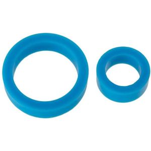 Titanmen - Silicone Cock Rings - Double Pack Blue