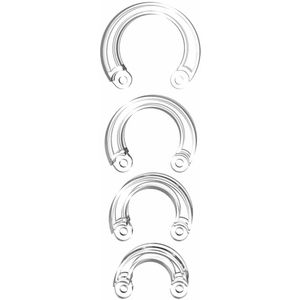 Mancage Extra Large Ring Set - Transparent