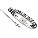 Chained Locking Bracelet & Key Necklace