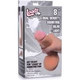 8" Dual Density Squirting Dildo - Light