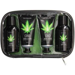 CBD - Bath and Shower - Luxe Travel set - Green Tea Hemp Oil