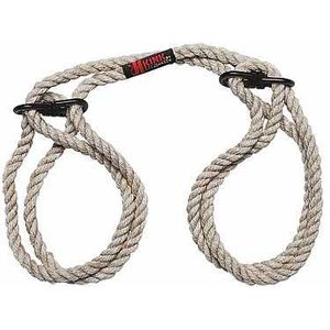 Hogtied - Bind & Tie - 6mm Hemp Wrist or Ankle Cuffs - Natural