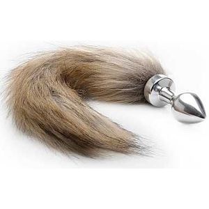 Fox Tail Buttplug - Silver