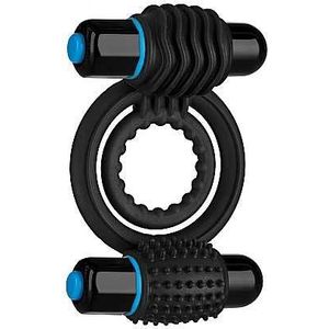 OptiMALE C-Ring Vibrating Black Double