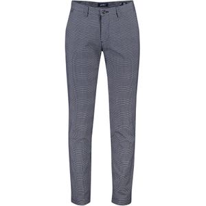 Gardeur broek chino blauw geruit Savage