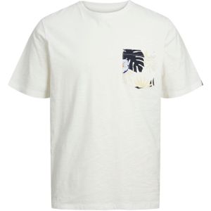 T-shirts Jack & Jones wit met borstzak katoen