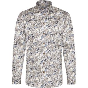 Overhemd Bugatti beige print button down