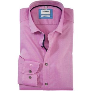 Olymp overhemd Level Five body fit roze effen katoen