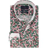 Geprint Portofino casual overhemd wijde fit katoen roze groen