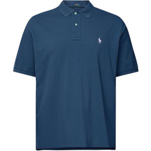 Poloshirt Polo Ralph Lauren normale fit blauw effen katoen