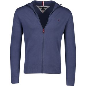 Tommy Hilfiger vest donkerblauw effen rode rits