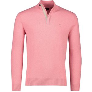 Portofino half zip trui roze katoen