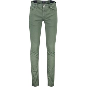 Tramarossa jeans groen effen katoen Leonardo slim fit