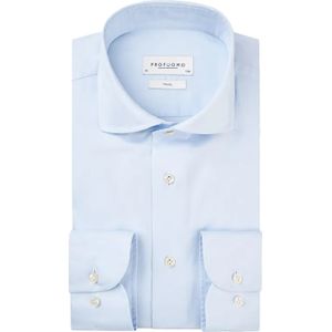 Profuomo lichtblauw overhemd Travel Shirt
