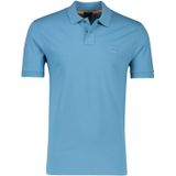 Korte mouw 2-knoops Hugo Boss polo slim fit blauw Passenger katoen